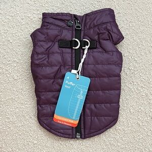 Gooby Purple Puffer Vest for Dog